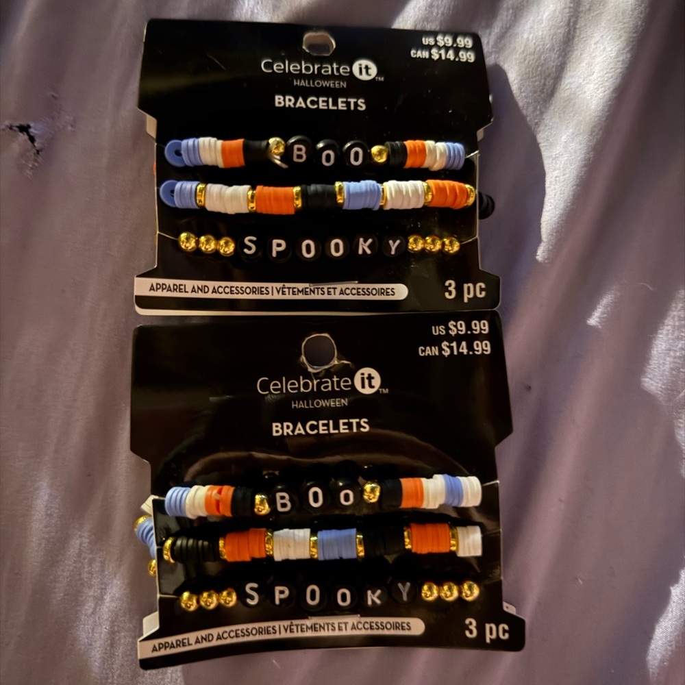 Halloween spooky 3 pack bracelet set